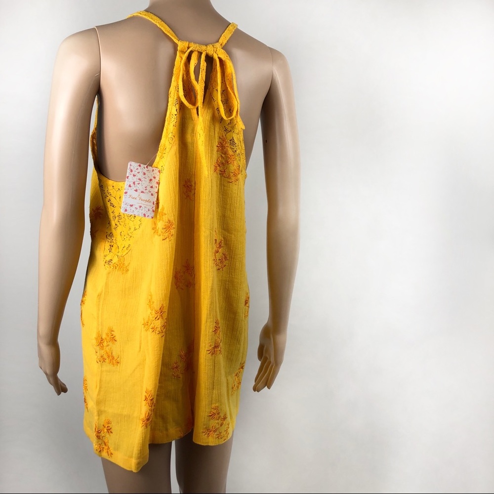 Free People Yellow Romper NWT Size Small - Picture 3 of 6